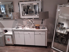 White Manhattan Wall Mirror 167 CLEARANCE LAST ONE