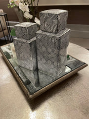 Value Medium 23cm White & Black Ginger Jar