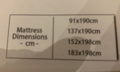 Gala 02 Aloe Vera pocket sprung mattress available in 4 sizes