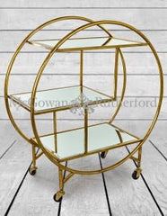 Bar cart trolley gold champagne for collection