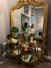 Rocaille Gold Gilt Leaf bevelled mirror X large