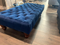 Navy Buttoned Footstool Last One available