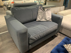 Denby loveseat with spill proof AQUA Velvet fabric LAST ONE