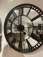 INDUSTRIAL 103 LARGE MIRRORED ANTIQUED CLOCK 81 cm Click N Collect