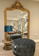 Rocaille Gold Gilt Leaf bevelled mirror X large