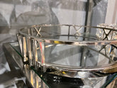 Large stunning Roman Numeral Metal Mirrored Tray reduced by up to 60% collect only Instore