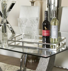 Rectangle mirrored tray medium Instore only