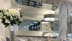 Large Stepped Mirror frameless reduced to clear Last one