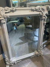 Taupe French style mirror with corner detail ex display /showroom . Instore purchase only