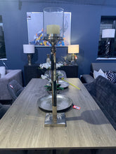 Large tall 93 cm nickel hurricane with glass Instore purchase