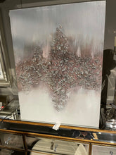 Pink and silver canvas picture 60 x 80 cm CLEARANCE OFFER Collect, or delivery available