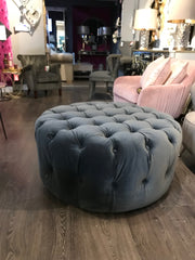 Darby footstool in grey or berry Instore purchase only /collection