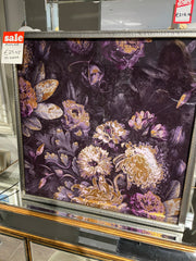 Butterfly And flowers framed picture tropical