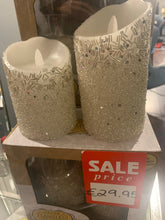 LED flickering candle with glitter decor