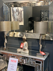 Large Stepped Mirror frameless reduced to clear Last one