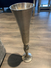 Trumpet silver nickel large vase
