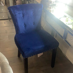 Sandringham knocker bedroom chair navy blue Half price to collect