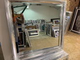 Chrome scoop Sandy framed mirror 75 x 75 cm REDUCED Click N Collect instore