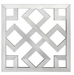 Geo mirror silver reduced to clear 80 x 80 cm