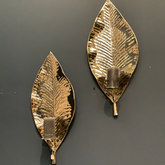 Leaf Wall Sconce Candle Holder Chrome. one only pick up instore NO RETURN as clearance