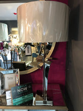 Gianni chrome Table Lamp with white shade