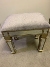 Mirrored stool with upholstered seat for dressing table. REDUCED for collection