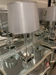 Stunning antiqued style glass lamp reduced half price