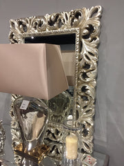 M335 ornate silver mirror