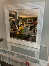 White stepped frame mirror 75 x 75 cm REDUCED Clearance N Collect