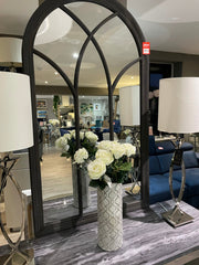 Charcoal Window Mirror with distressed finish !