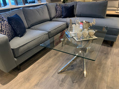 Denby loveseat with spill proof AQUA Velvet fabric LAST ONE