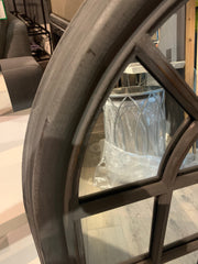 Charcoal grey window arch mirror reduced Instore for COLLECTION