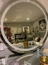 Diamond crush round mirror 60 cm CLEARANCE Click & Collect SOLD OUT