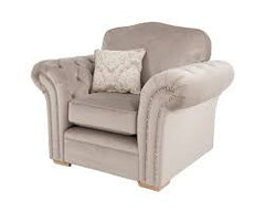 Audrey 1 Seater in Granite Grey Velvet Clearance