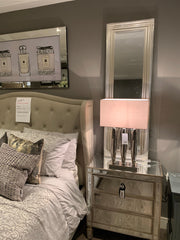 Mirror with champagne stepped frame 45 x 136cm