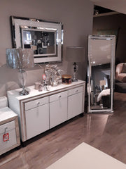 White Manhattan Wall Mirror 167 CLEARANCE LAST ONE