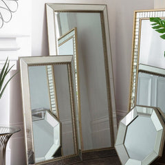 Juniper rectangle long mirror Click N Collect damaged mirror