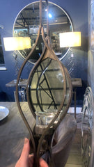 Wall candle sconce 1 mirror gold clearance