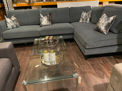 Denby loveseat with spill proof AQUA Velvet fabric LAST ONE