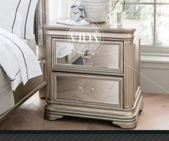 Jessica large 2 drawer bedside cabinet clearance offer Set of 2