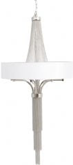 Langan table lamp in nickel with black shade