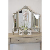 Silver Boudoir Tri Mirror