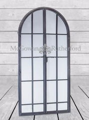 LARGE ARCH WINDOW METAL MIRROR 2 colours available Instore purchase
