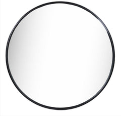 Large Round Black Mirror 120 cm