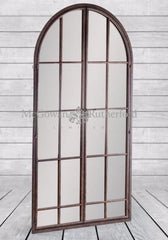 LARGE ARCH WINDOW METAL MIRROR 2 colours available Instore purchase