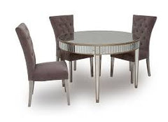 Pembroke dining chair with polished leg taupe priced each