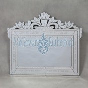 Venetian Glass overmantel mirror large