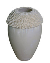 Mother Of Pearl Cream Large Decor Sea Urchin Vase