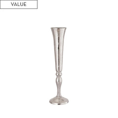 Trumpet silver nickel large vase