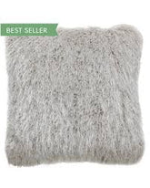 Value. filled Glittered Shaggy Cushion White